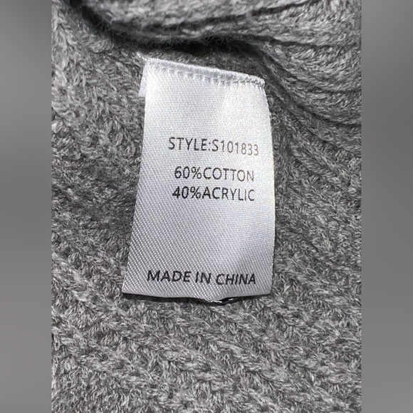 78 & Sunny Amethyst Cable Knit Cardigan Heather Gray NWT - Picture 5 of 6